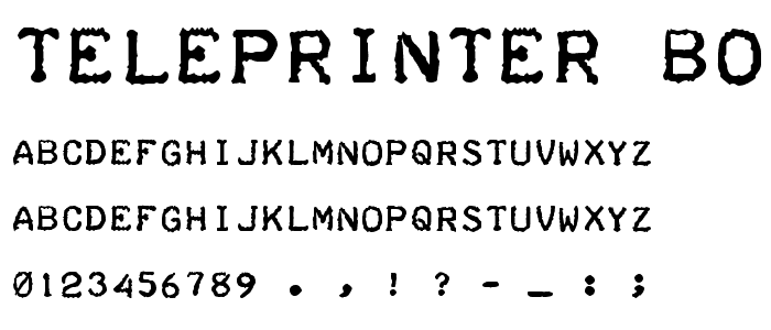 Teleprinter Bold font